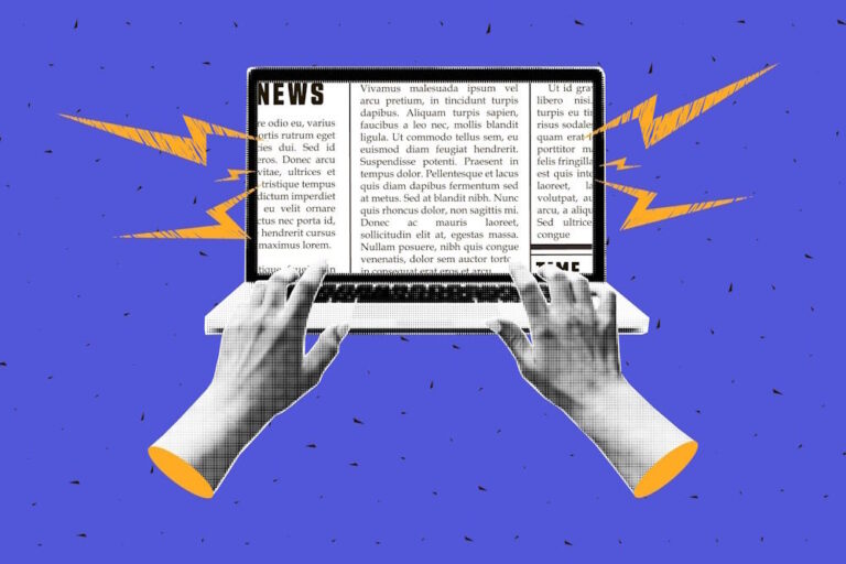 Handen typen op een laptop